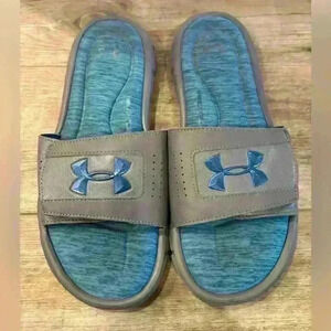 Under Armor blue and grey sandals size 7